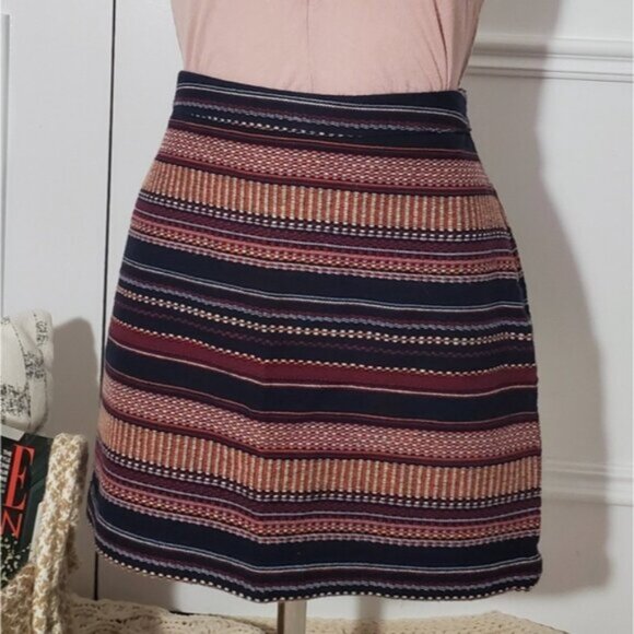 Hollister Bohemian Striped Woven Skirt with Zip - Picture 6 of 10